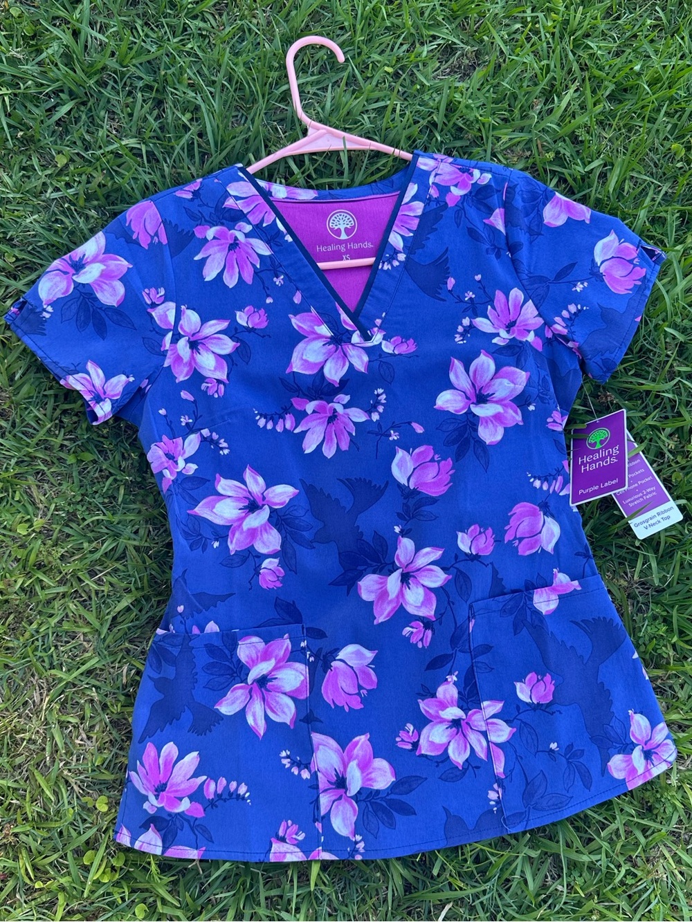 NWT healing hands scrub top